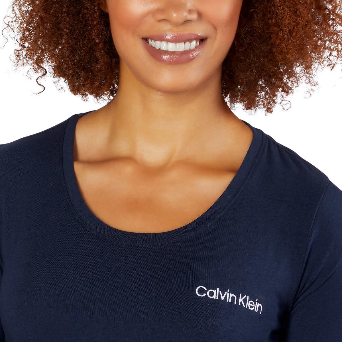 Calvin Klein Camiseta Clásica de Cuello Redondo Juego de Pijama Mujer