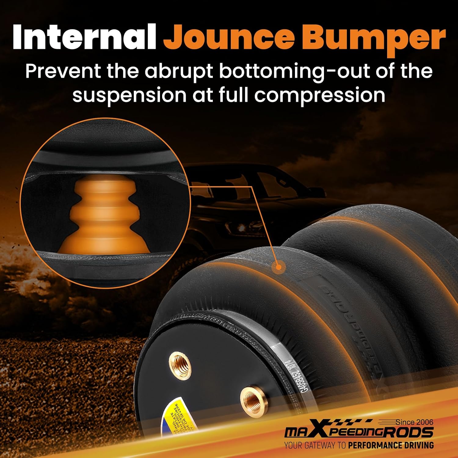 maXpeedingrods 5000 lbs Rear Air Suspension Bag Kit for Toyota Tundra 2WD 4WD 2022-2025 Air Ride Leveling Kit w/Jounce Bumper