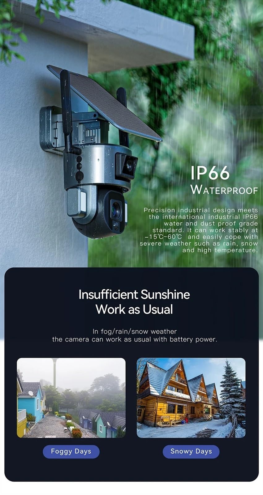 Caméra de sécurité, Caméra Solaire à Double Objectif 4K 8mp, Zoom 10X/4X, 4G SIM/WiFi, sécurité extérieure, Suivi humanoïde, Vision Nocturne Couleur(4G 4XZoom No Card)