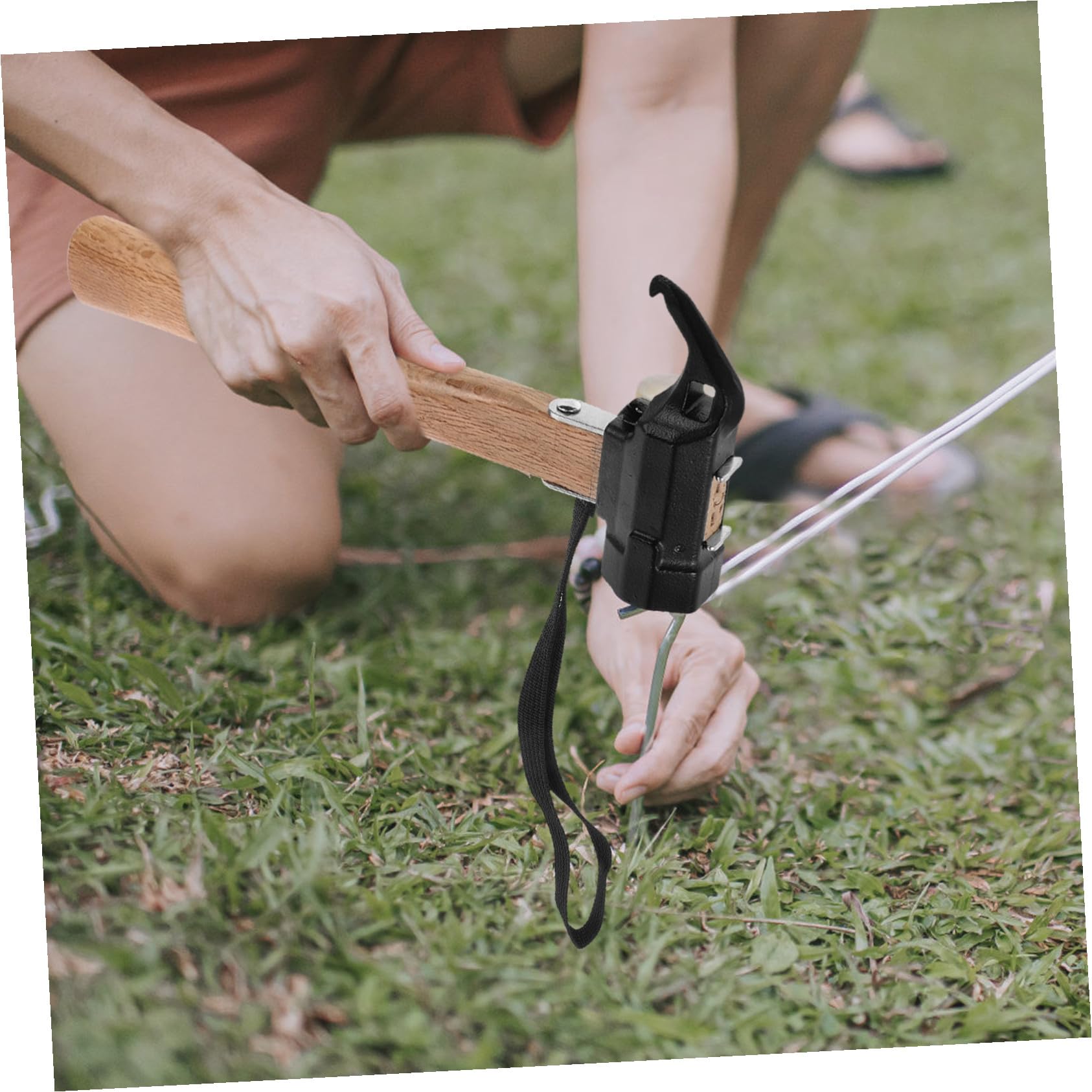 EXCEART Martello Da Campeggio Multifunzione Con Estrattore Per Picchetti Testa Antiscivolo e Forza Di Battuta Stabile Compatto e Leggero Per Trekking Campeggio e Outdoor