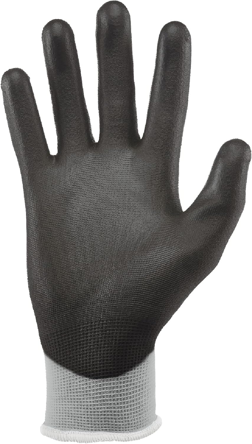 Gorilla Grip Work Gloves, Never Slip Maximum Grip All-Purpose, Gloves for Men, Superior in Wet, Dry, Oily Conditions, Polymer Palm, Small Size, 15 Pairs, Grey| 25945-25