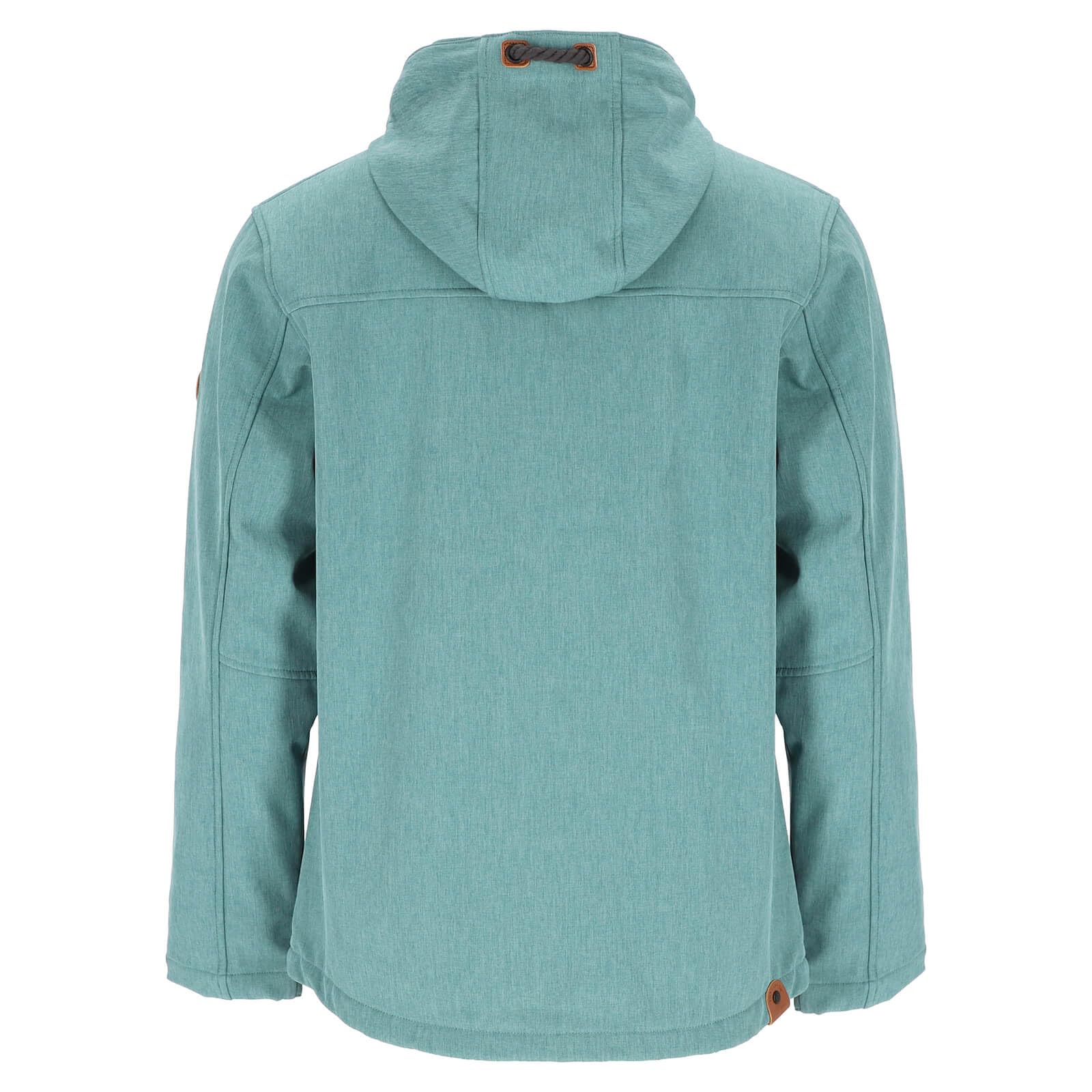 Dry Fashion Herren Softshelljacke Usedom - Jacke in Anthrazit, Größe S | Atmungsaktiv & wetterfest, 3-Lagen-Softshell, Abnehmbare Kapuze, Zwei-Wege-Reißverschluss, Saum und Armbündchen verstellbar