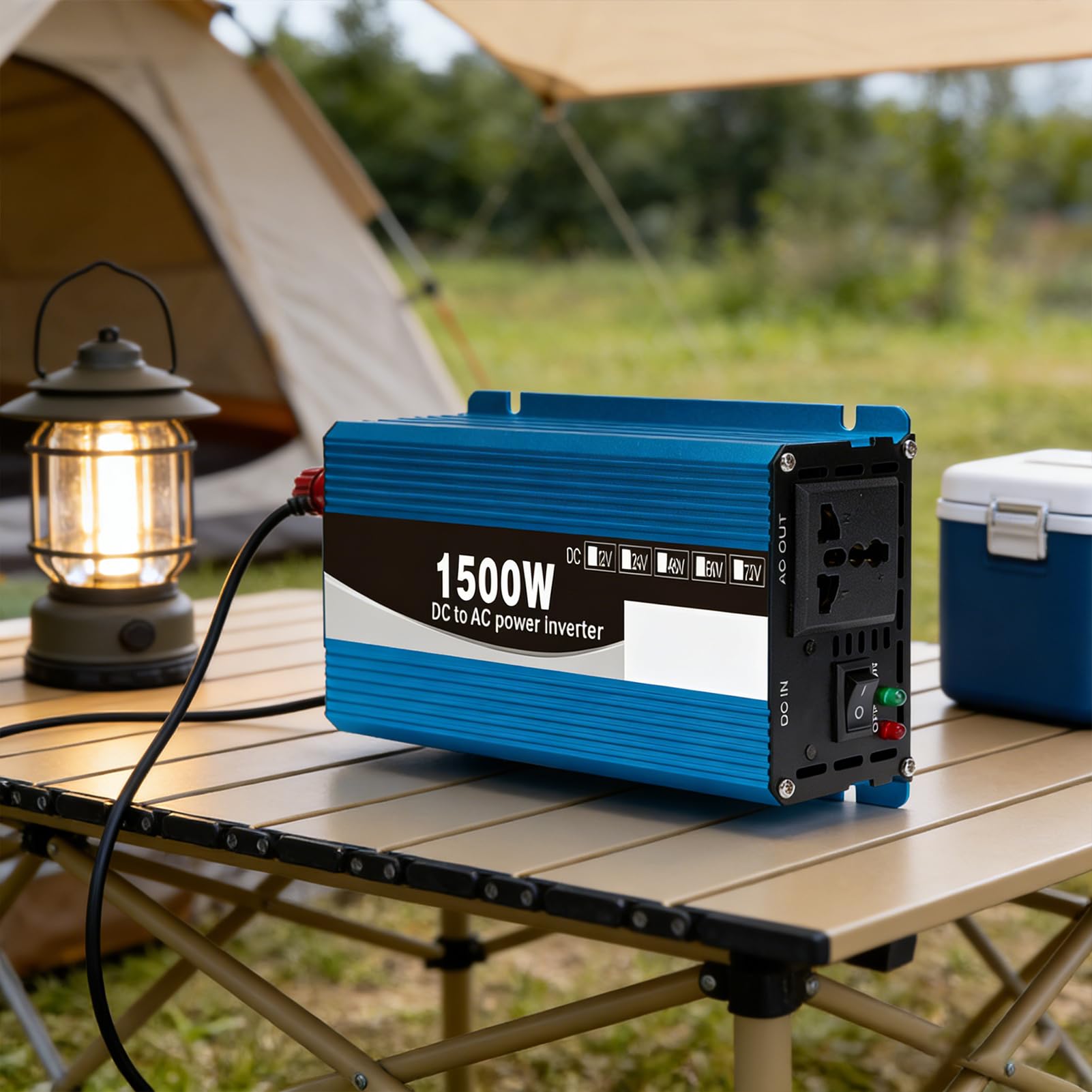 Inverter a Onda Sinusoidale Pura da 1500 Watt, 12V/24V/48V/60V/72V CC a 120V/240V CA per Camper, Camion, Pannelli Solari, Casa, Inverter di Potenza Solare a Bassa Frequenza, Fuori Re(Size:60v to 230v)