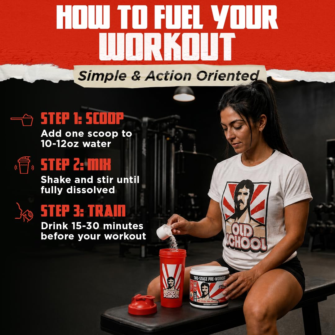 Old School Labs 2 Stage Pre Workout Powder for Massive Pump, Energy & Focus — Amazon image 5