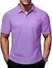 MAGCOMSEN Polo Shirts for Men with Pocket Short Sleeve Collared Golf Shirts Quick Dry Pique Performance Athletic Summer