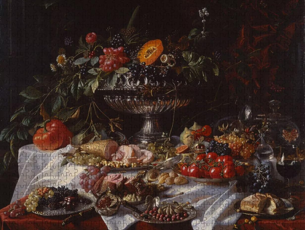 Puzzle Arte con Scatola Cibo, Frutta Puzzle Legno 3000 Pezzi Adulti 122x81cm, DIY Classici Gioco, Attività di Intrattenimento ad Alta Difficoltà, Jigsaw Per Tutta La Famiglia, Regalo Donna, O-7819