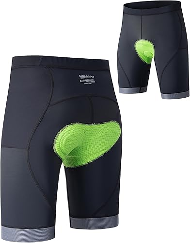 SUMARPO Pantalones cortos de ciclismo acolchados para hombre, pantalones cortos de bicicleta con bolsillos, parte inferior de bicicleta para