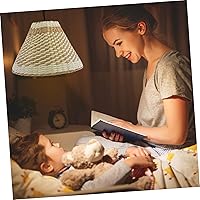 Vista 4 de LIFKOME Pantalla tejida para lámparas de pie de mesa, cubierta de luz de tejido retro, pantalla decorativa para sala de estar, dormitorio, estudio