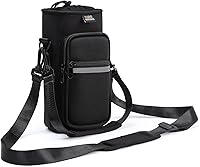 Vista 13 de Bolsa para botella de agua Nuovoware, soporte para botella de agua de 25oz/40oz/64oz, correa de mano ajustable, 2 bolsillos de neopreno, accesorios