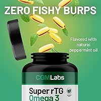 Vista 2 de rTG Omega 3 Norwegian Fish Oil with CoQ10 Dietary Supplement- Heart Health & Antioxidant Support with Vitamins D & E – 2000 mg Sustainably Sourced