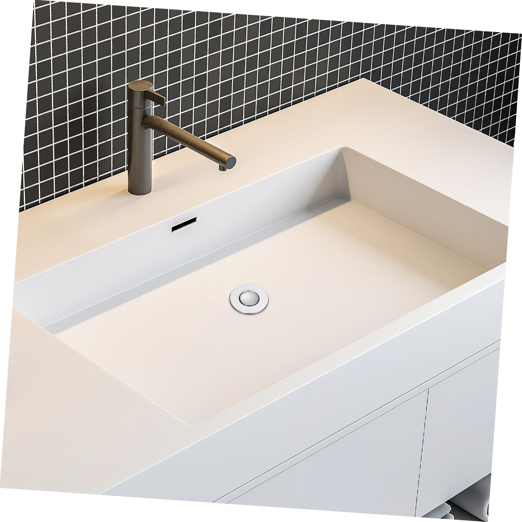 Mikinona Tapón de Fregadero con Filtro Integrado Push Tipo Rebote Abs y Acero Inoxidable Antióxido y Antipérdidas para Baño y Cocina Instalación sin Herramientas