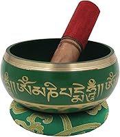 Vista 27 de DharmaObjectsGorgeous 8 Símbolos de la Suerte para meditación, Plato cantante / cojín / mazo, Negro, M