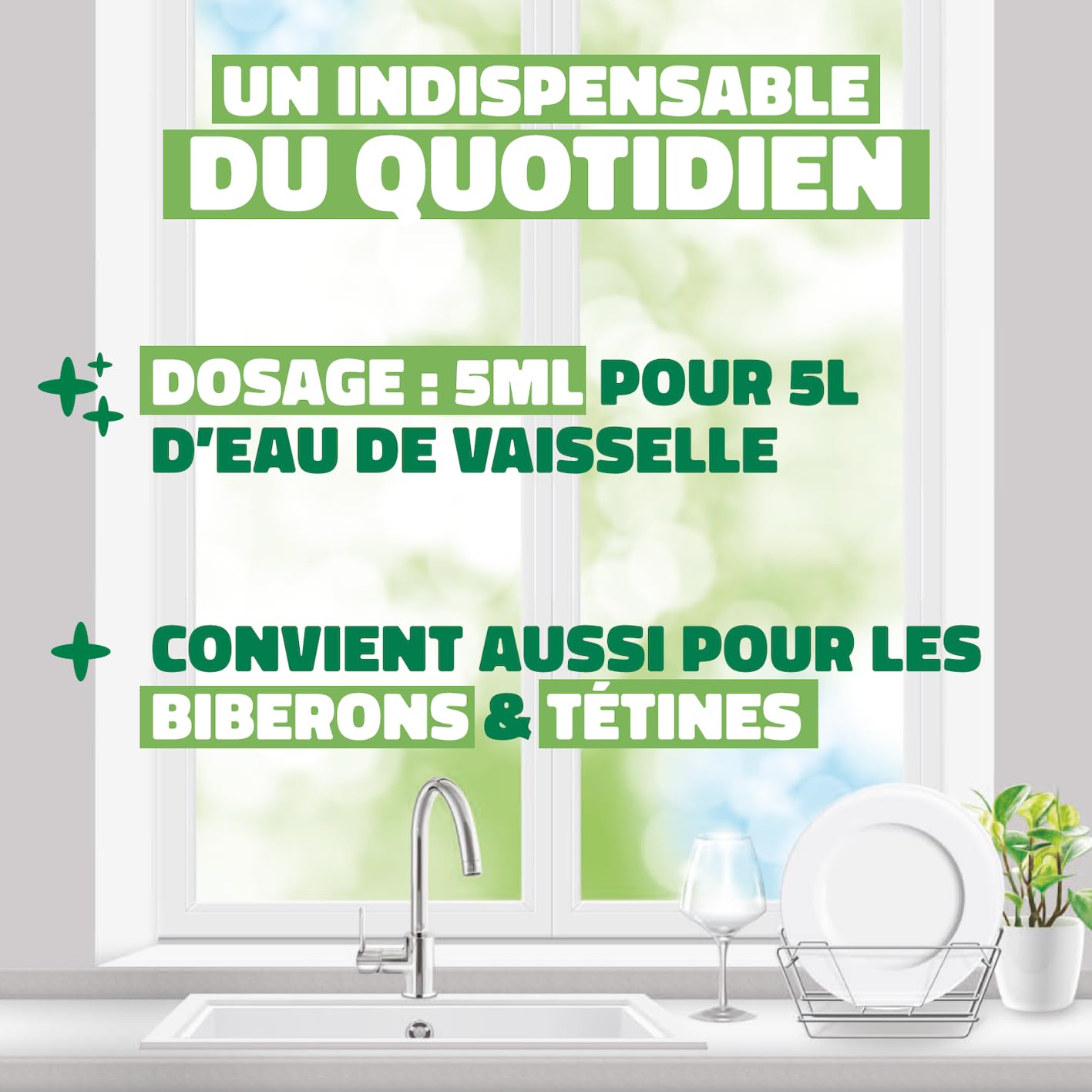 RAINETT - Liquide Vaisselle Mains Dermosensitive - Éco-Recharge 1 L - Formule Hypoallergénique - pH Neutre - Préserve les Peaux Sensibles - Poche 100% Recyclable - Ecolabel - Éco-Recharge 1 L