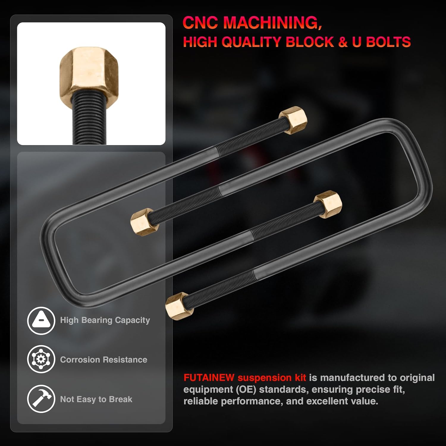 3" Front and 2" Rear Leveling Lift Kits for Chevy Silverado 1500 2007-2024 | GMC Sierra 1500 2007-2024, Black Suspension Lift Kits