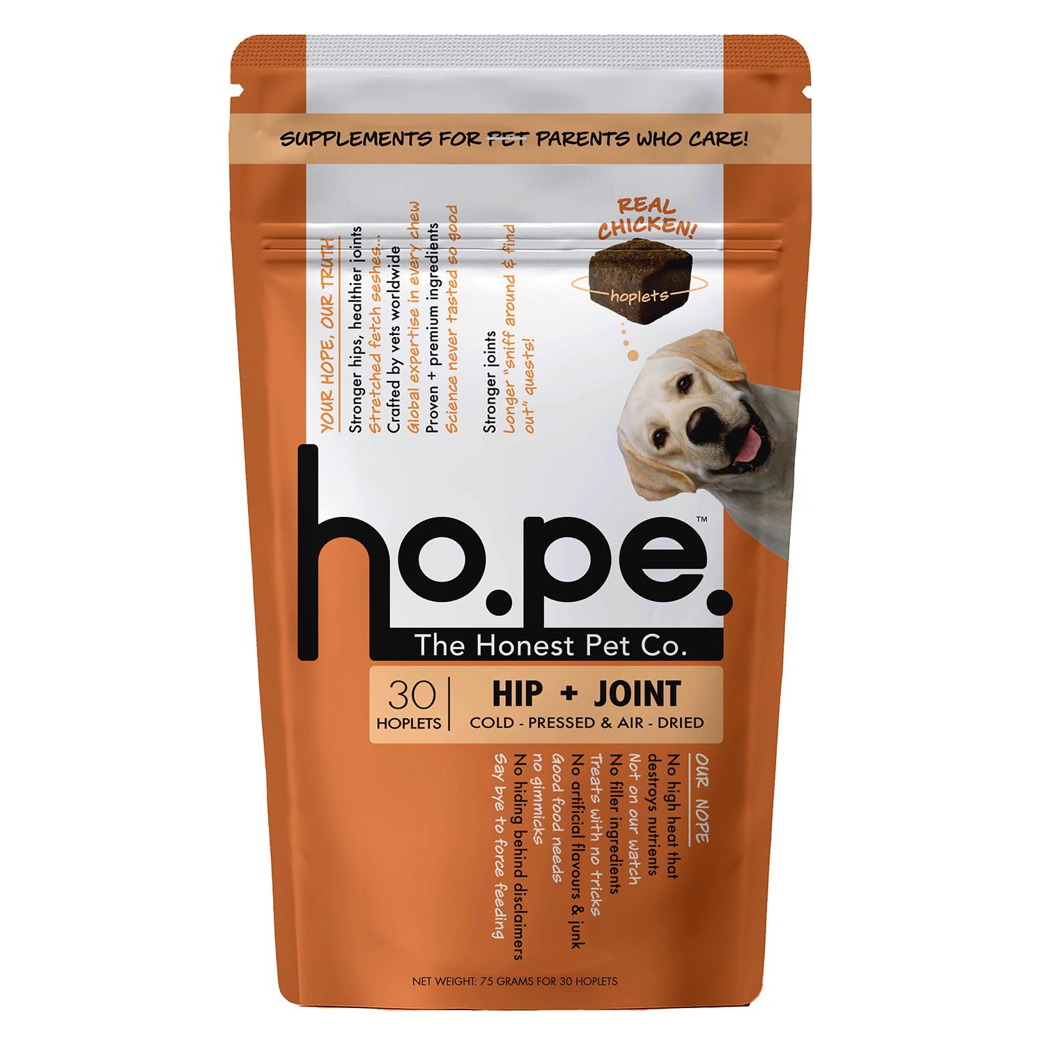 Hope Hip & Joint Health Supplement Dogs 30 Vegan hoplets | Pet Chews with Glucosamine, Chondroitin, MSM, Turmeric| Cold-Pressed | Air-Dried | Hypoallergenic | Dog Supplement |Honest Pet Co — Amazon image 12