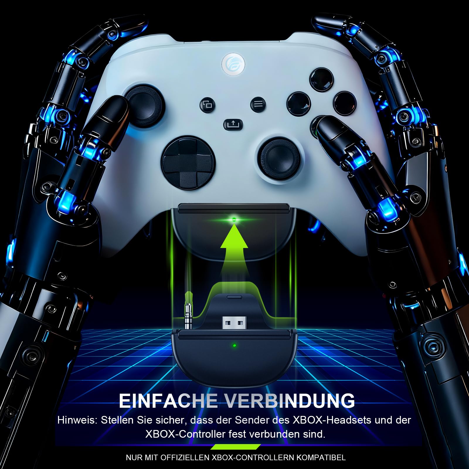 Fachixy Gaming Headset Wireless Für Xbox Series X|S|One, PC, PS5, PS4, Switch, 2.4GHz & Bluetooth 5.4 Headset Kabellos mit Mikrofon, Geringe Latenz Noise Cancelling, Faltbar, 50H Akkulaufzeit