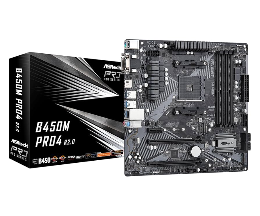 マザーボード ASRock B450M Pro4 + Ryzen 5 2600x Amazon.com: ASRock B450M PRO4 AM4 AMD Promontory B450 SATA