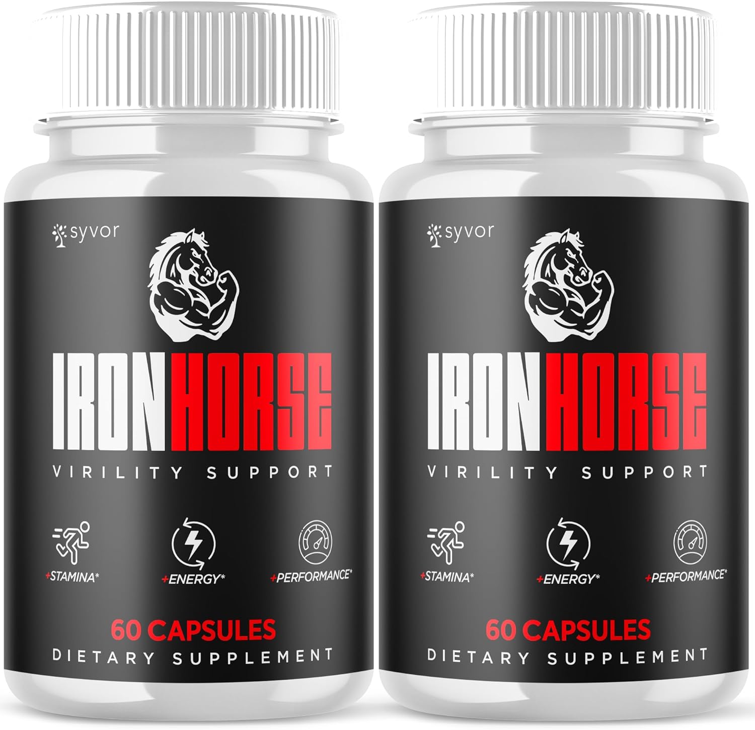 (2 Pack) Iron Horse Supplement Pills, Official Iron Horse Pills for Men with All Natural Ingredients, Advanced IronHorse Capsules Supporting Health and Wellness with Premium Vitamins (120 Capsules)