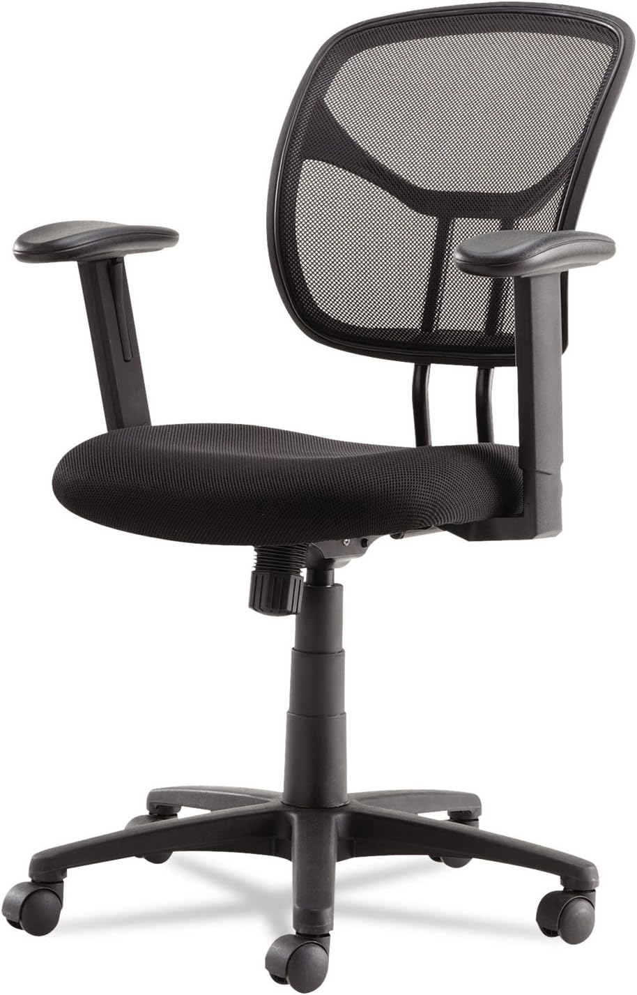 OIF Swivel/tilt Mesh Task Chair with Adjustable Arms, Supports Up to 250 Lb, 17.72" to 22.24" Seat Height, Black