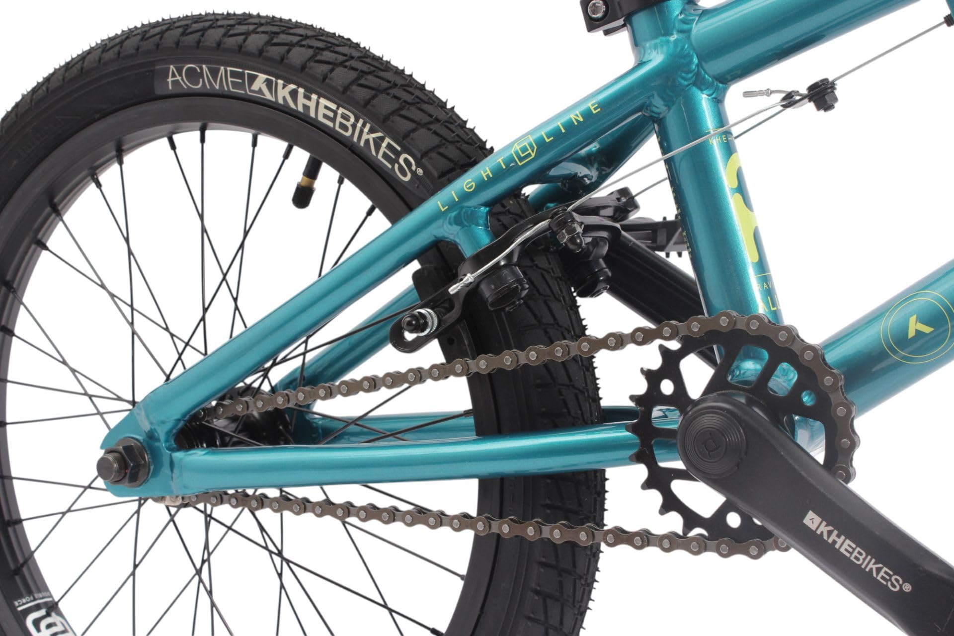 KHE Ravisher LL 18 pollici BMX Bici 2025 - Telaio in alluminio - Affix Rotor - Solo 8,6 kg - Strada parco pista - per bambini ca. 125-145 cm - Turchese