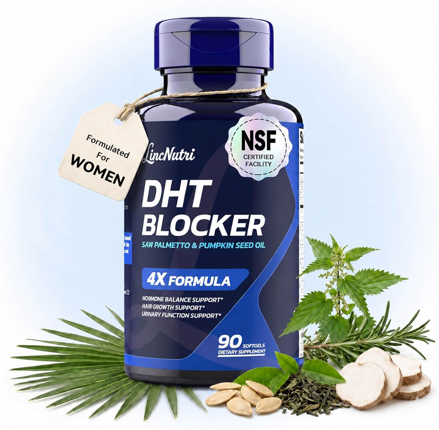 DHT Blocker for Women Hair Growth Supplement Fuller-Looking Hair*