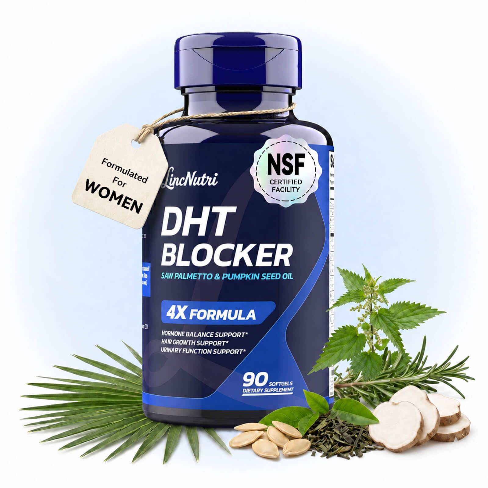 DHT Blocker for Women Hair Growth Supplement Fuller-Looking Hair*
