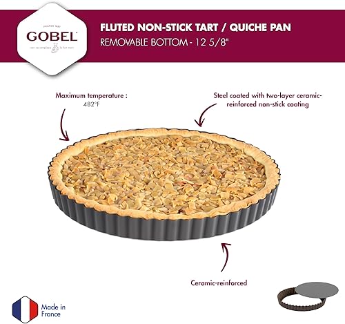 Miniatura 3 de Paderno World Cuisine 125inch Fluted Tart antiadherente sartén con fondo desmontable