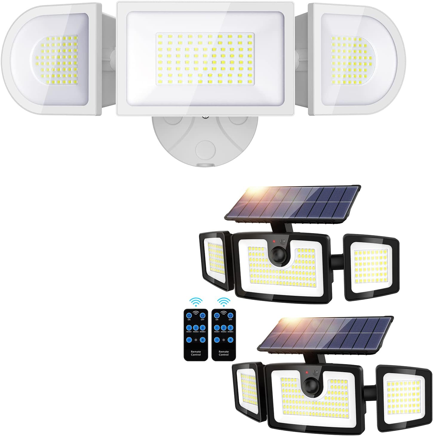 iMaihom 100W LED Flood Light Outdoor & Solar Motion Sensor Flood Lights