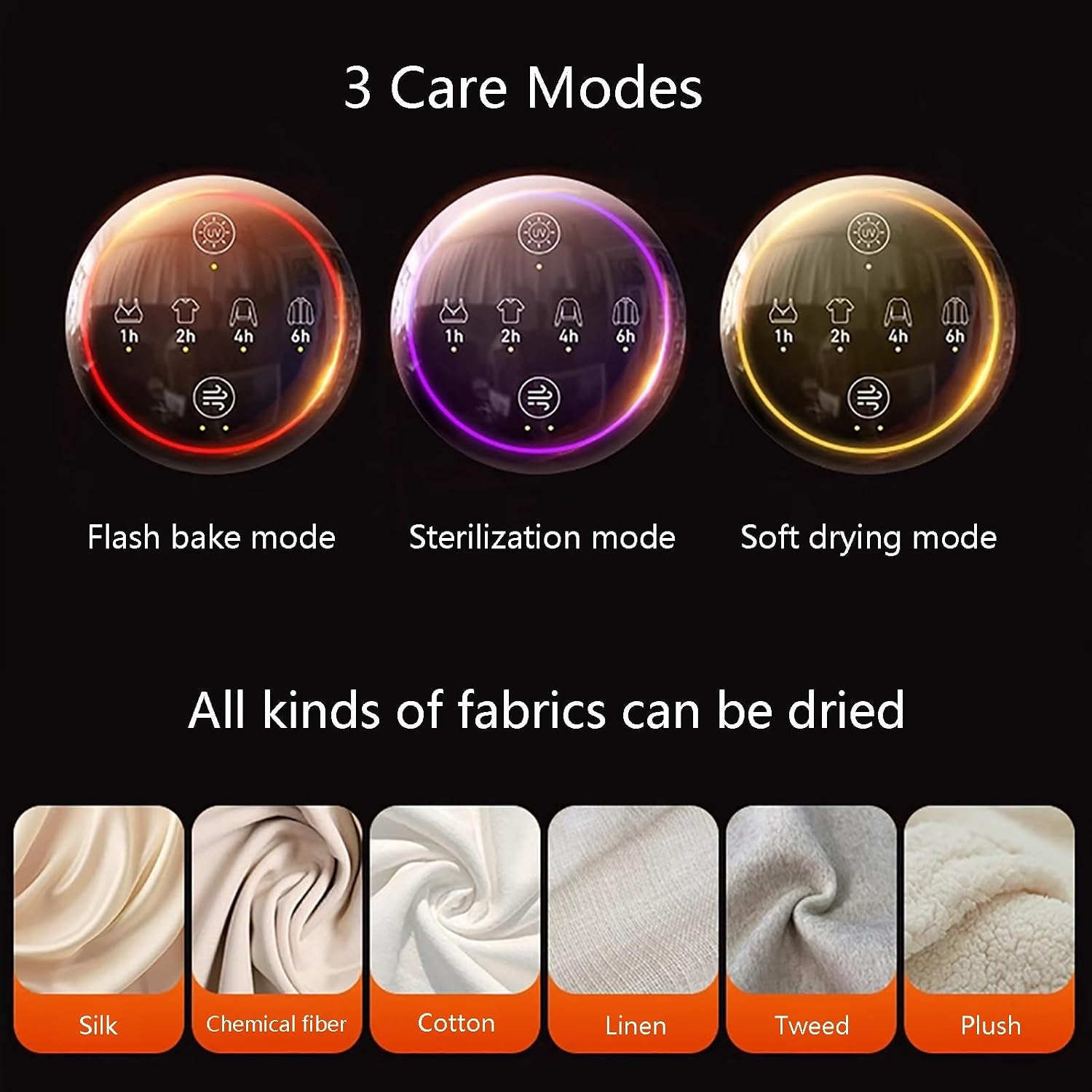 Portable Clothes Dryer, Heated Drying Rack with Timer, Compact Dryer Machine for Laundry Travel Camping Apartment Hotel Dormitory RV