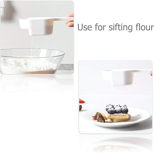 Miniatura 2 de EIKS Paquete de 2 cucharas tamizadoras de harina para pulverizar azúcar, especias, harina, hierbas, utensilios de cocina