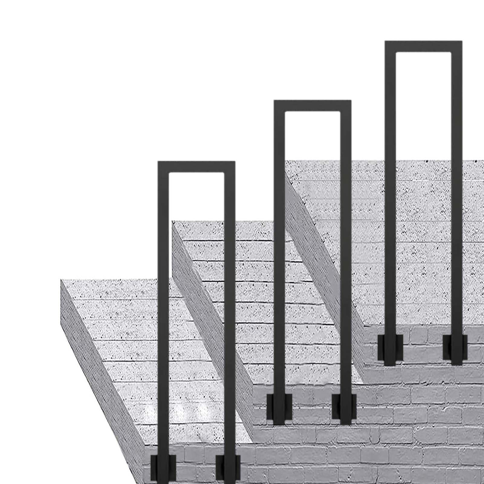 Garde-corps de sécurité en fer forgé 85 cm avec poignée en U antidérapante