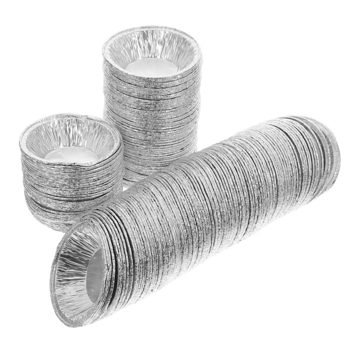 Hohopeti Stampi Tartellette Rotondi 600 Pezzi in Tinfoil Argento