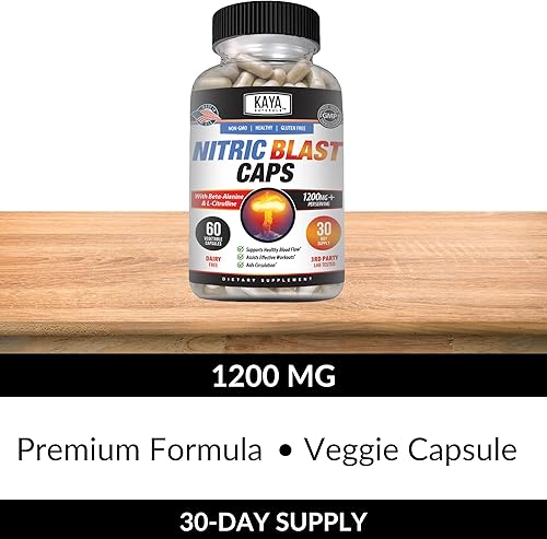Miniatura 5 de Kaya Naturals - Nitric Blast Potent Suplemento de hierbas totalmente naturales para obtener los máximos beneficios para la salud  Pre-entrenamiento