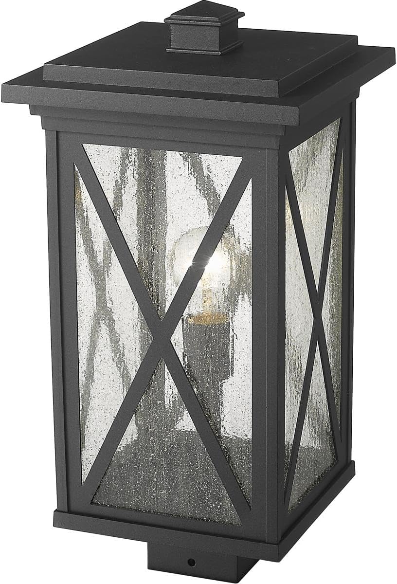 Z-Lite 1 Light Outdoor Post Mount Fixture 583PHBS-BK