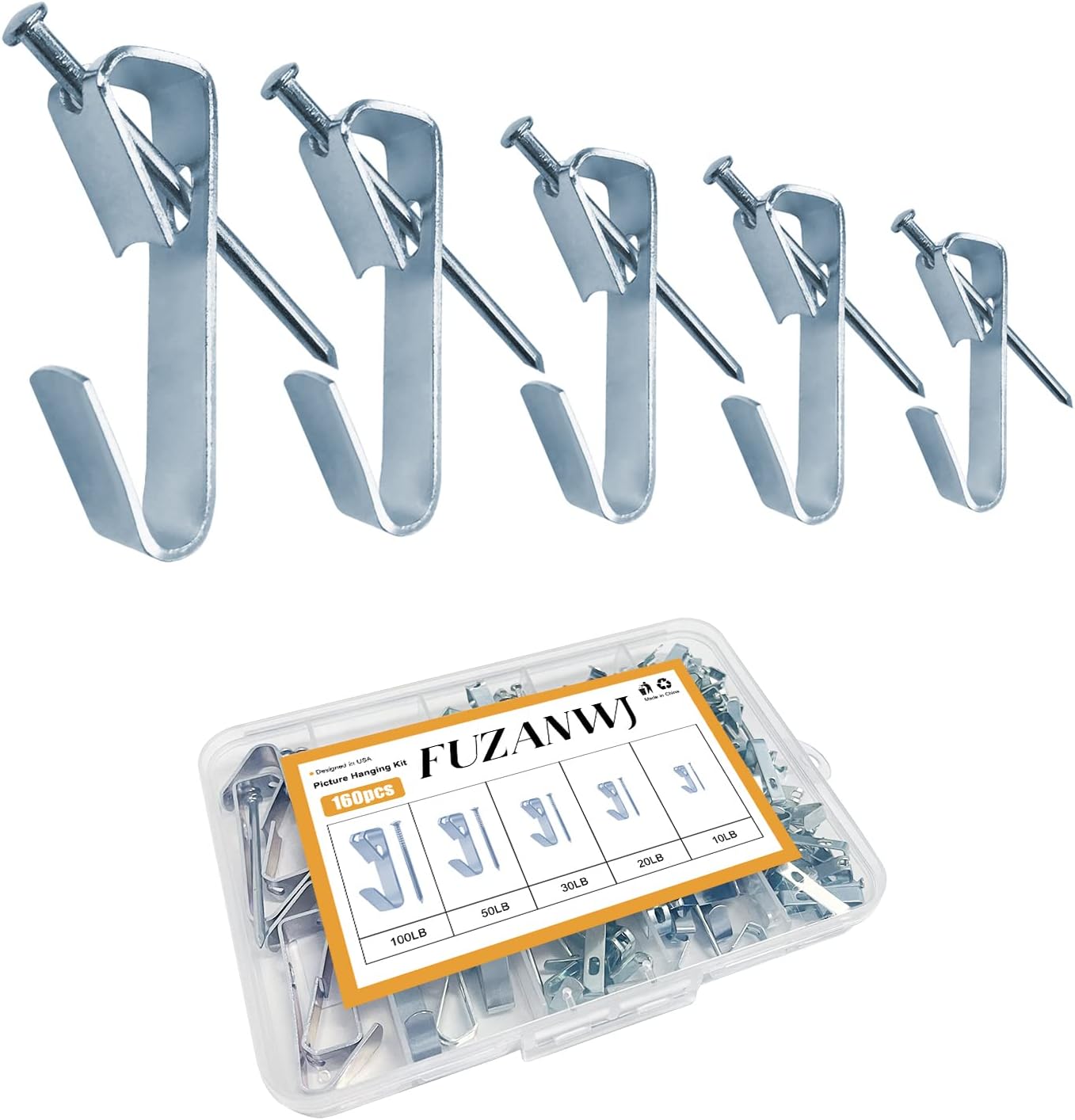 Wall Buddies Hanger for Large Wood Picture Frames Set of 3