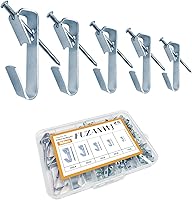 FUZANWJ 160pcs Picture Hangers with Nails, 10-100lbs Hooks for Drywall & Wood Walls - Pictures, Mirrors, Canvas, Frames (Silver)