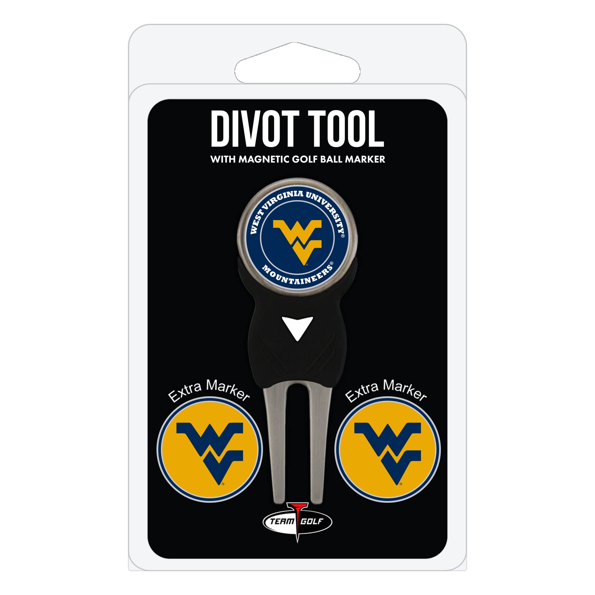 Team Golf NCAA Divot Tool with 3 Golf Ball Markers Pack, Markers are Removable Magnetic Double-Sided Enamel