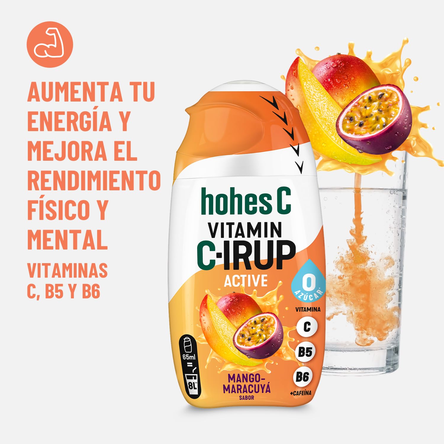 hohes C Vitamin C-IRUP Pack Mixto Active- Vitalize- Refresh, Sirope de Sabor a fruta sin Azúcar y enriquecido con vitaminas- 3 x 65 ml para aprox 24 litros