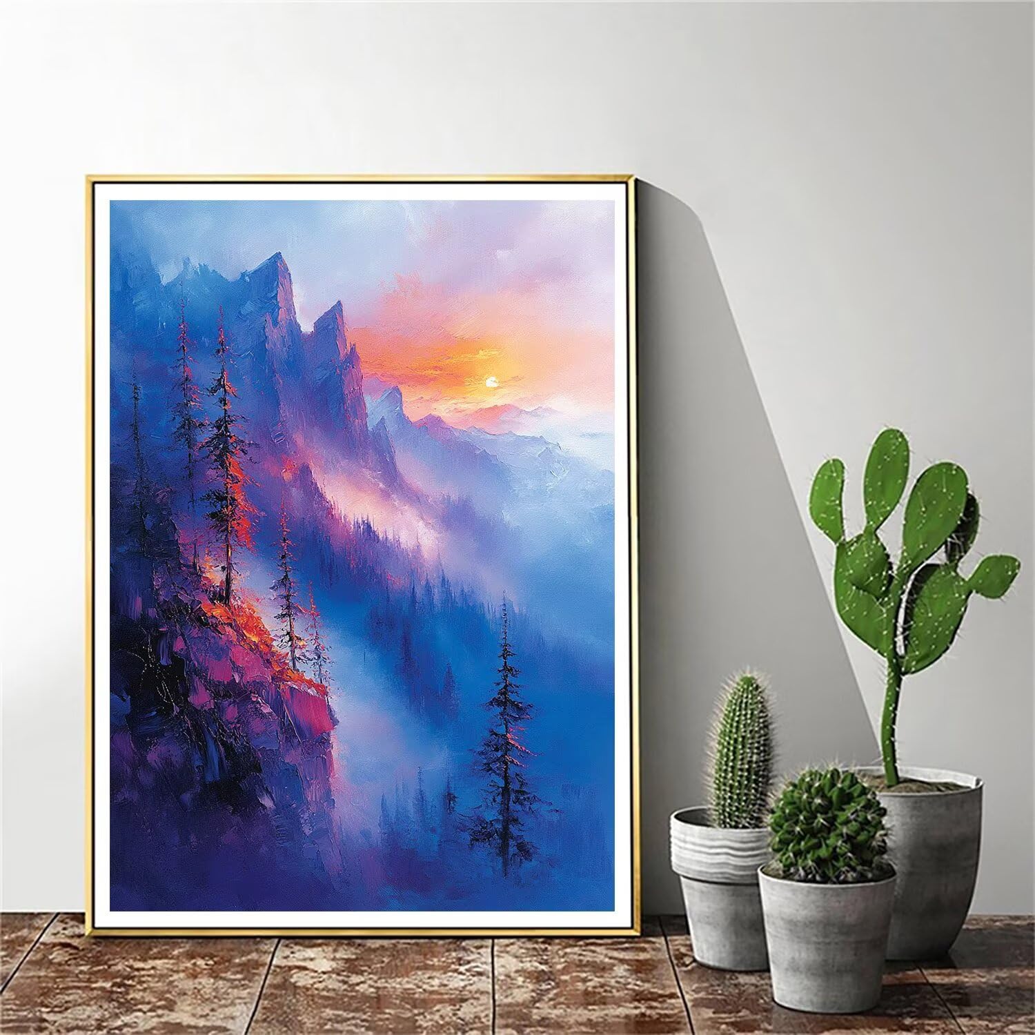 Pintar por Numeros Adultos pintar por numeros niños manualidades niños 10 años, DIY Pintar por Números de Pincel y Pintura acrílica Decoraciones para el Hogar Manualidades, sin Marco 60x80cm C-136