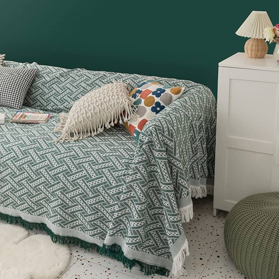 Amazon｜DB3NK マルチカバー バリ織り 厚手 ダークグリーン 180