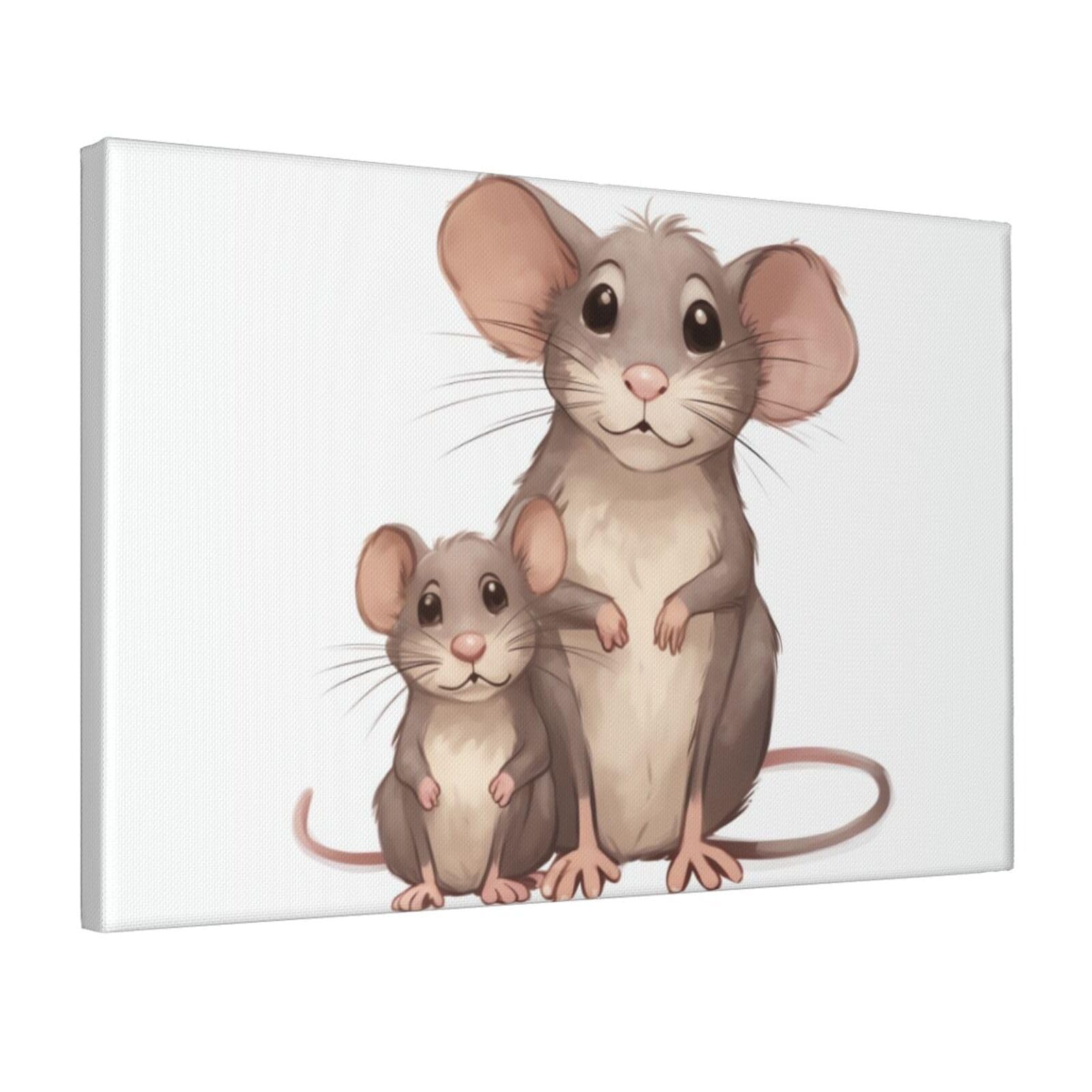 Framed Wall Art for Living Room Art Work, Rats Picture Prints Modern Office Wall Paintings Poster Aesthetic Wall Decorations for Home Decor Ready To Hang 12"x18"