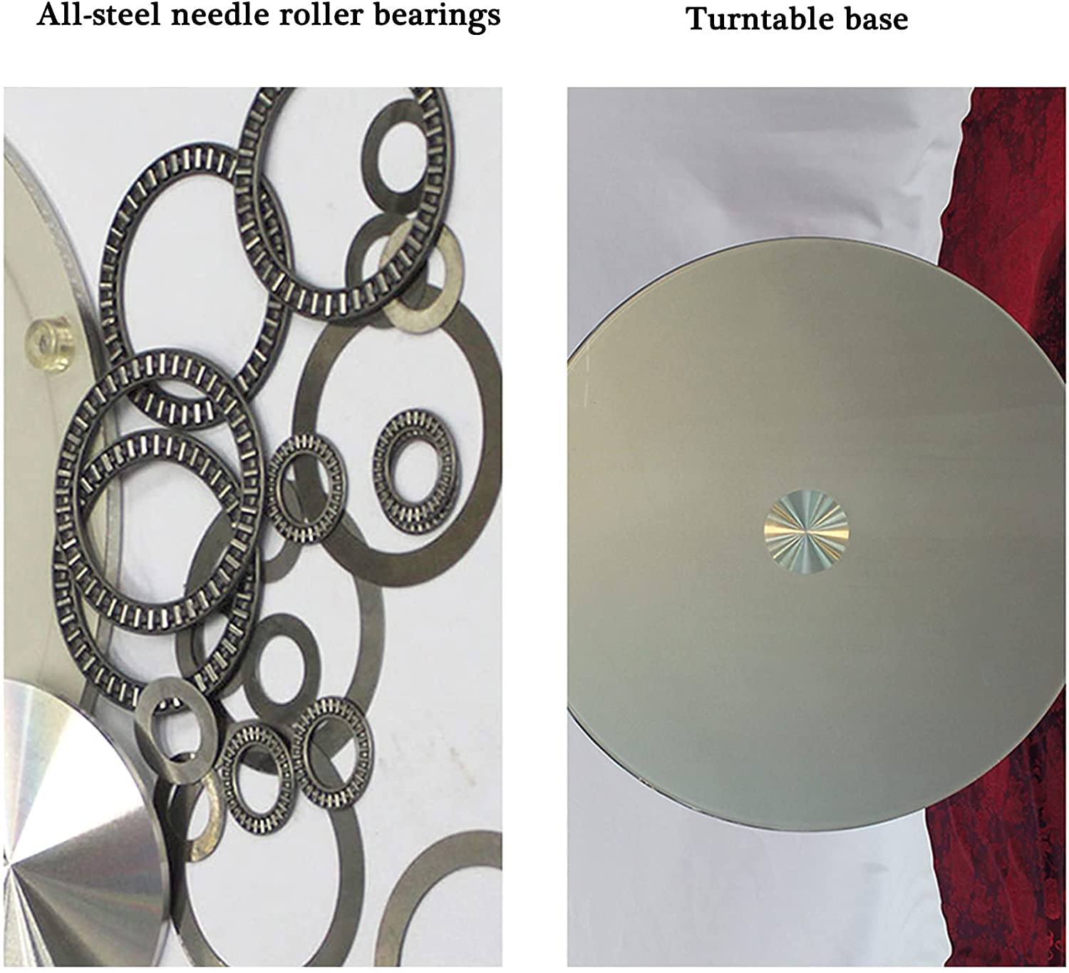 Plateau tournant en verre trempé pour table à manger, grand plateau tournant Lazy Susan, plateau de service rond de 80 cm, verre trempé antidéflagrant, stable et difficile à incliner (12 mm 70 cm
