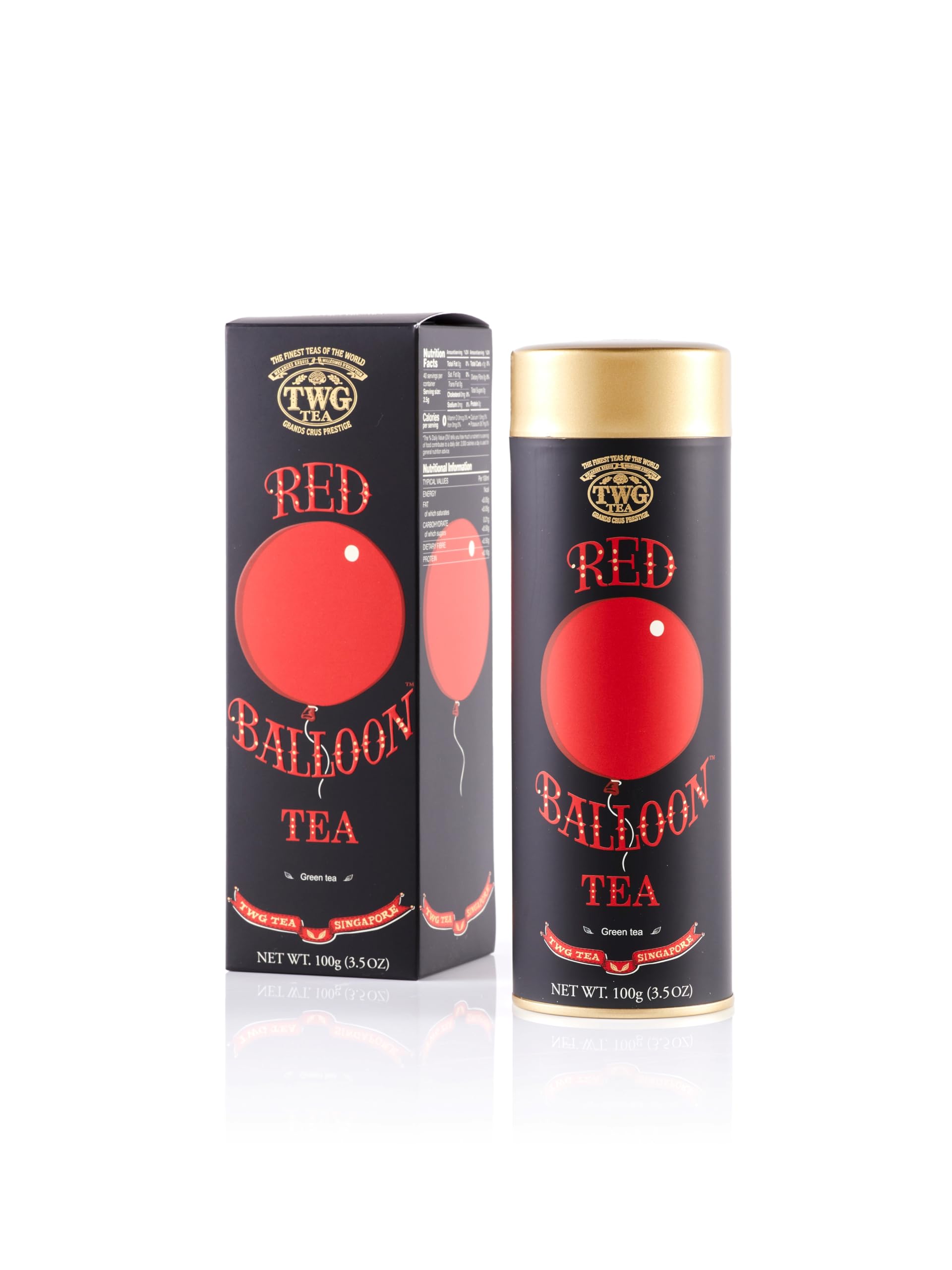 TWG Tea | Red Balloon Tea | GreenTea | Peach & Rose | Haute Couture Tin, 100g | Gift Set