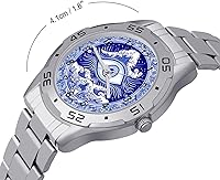 Vista 2 de Matiasma Evil Eye - Reloj de pulsera de acero inoxidable para hombre, reloj de pulsera de acero inoxidable personalizado fácil de leer para mujer
