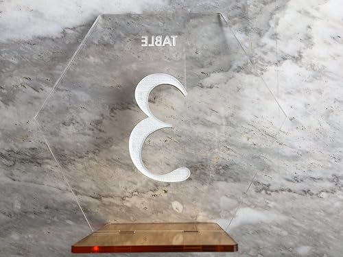 Miniatura 6 de Hexagon Wedding Table Number Holders with Base, Geometric Shape, Luxury Wedding Silver Gold Mirror Clear Acrylic, Any Color, Event Birthday