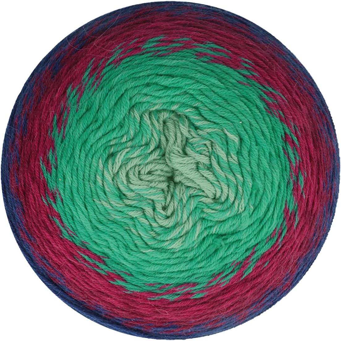 Scheepjes Whirligig Gradient Yarn Cake 450 g (15.9 oz) Color 214 Sapphire to Jade Wool and Alpaca Blend