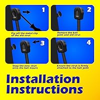 Vista 3 de Tuff Support Soporte de elevación de portón trasero de 2 piezas para Hyundai Tucson (2016-2021) - Reemplazo directo del equipo original