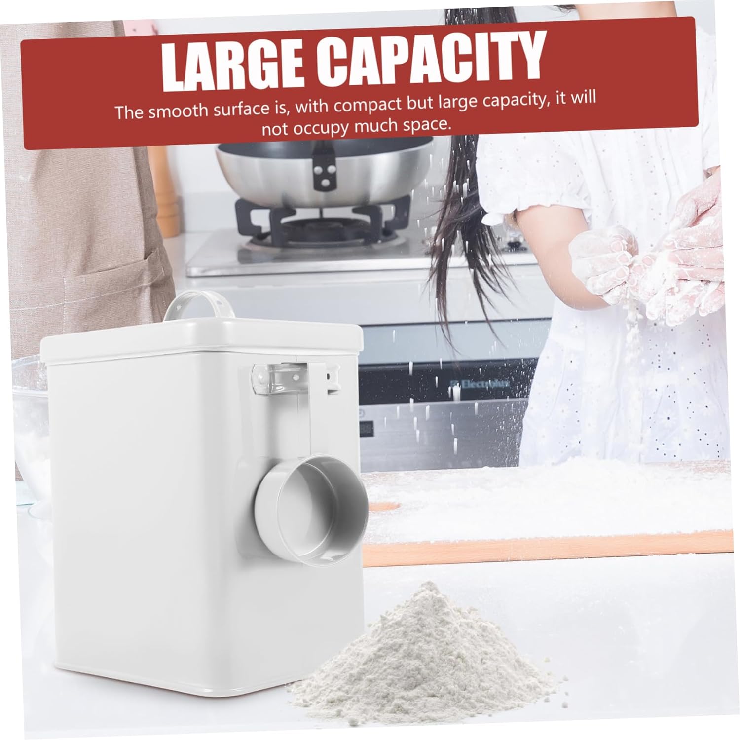 Dog Cat Food Holder Airtight Pet Food Storage Canister for Organizing Dry Food Treats Biscuits Stylish Farmhouse Design Compact Capacity