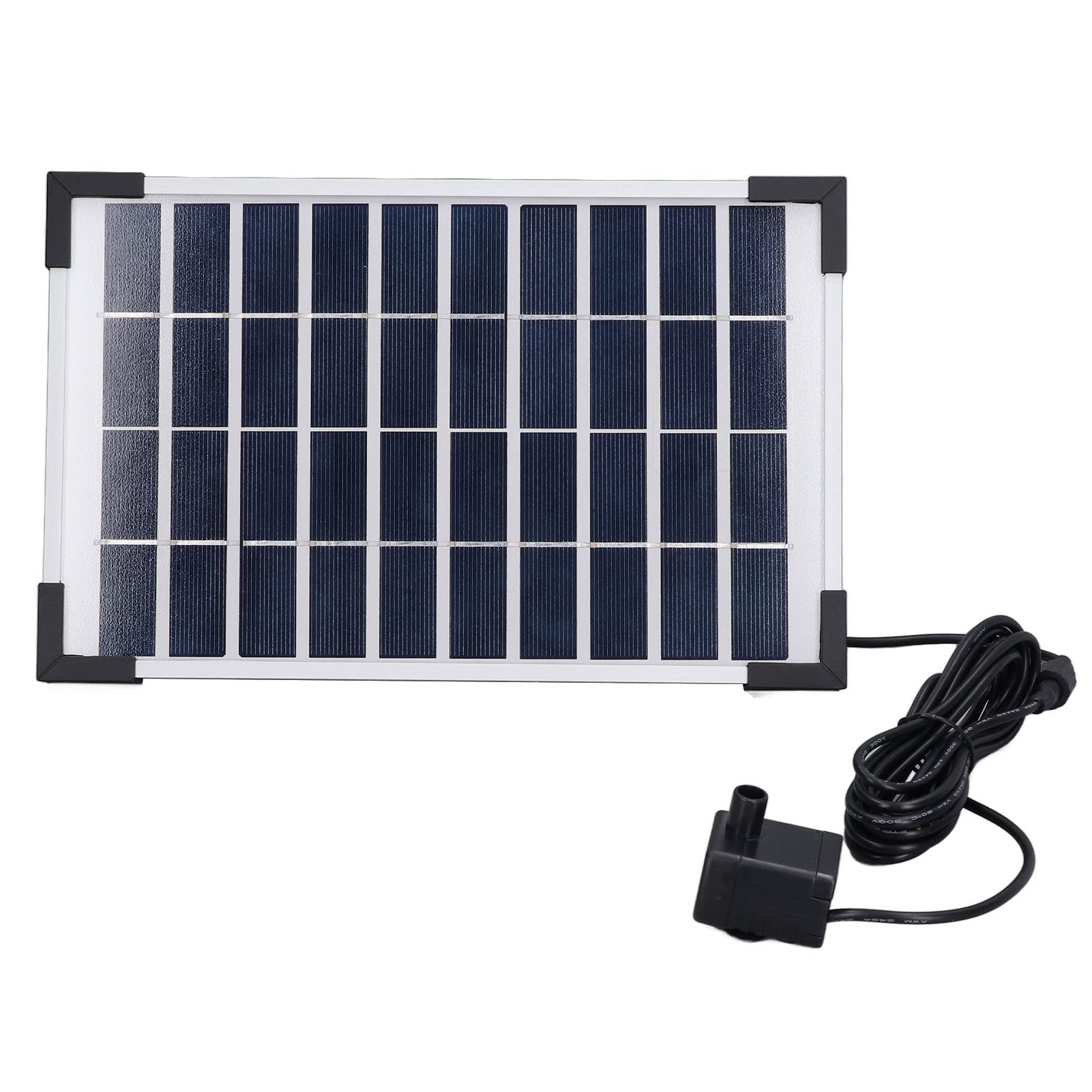 Kit Fontana Solare 10V 5W Pompa Efficiente per Fontana Solare per Giardini Piscine Acquari 27,5x17,5 Cm
