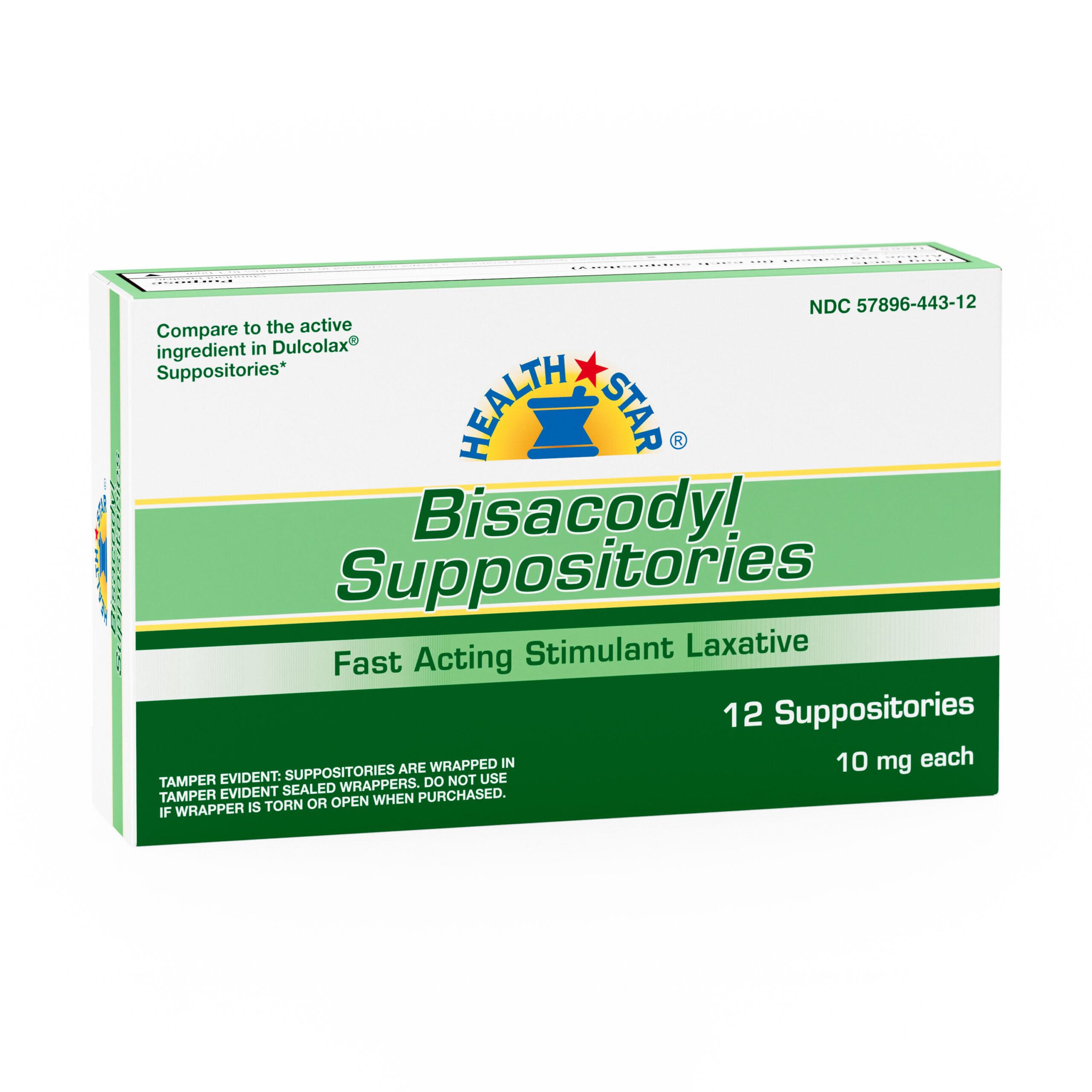 GeriCare Bisacodyl Suppositories 10mg, Fast-Acting Laxative for Constipation Relief Rectal Suppository for Adults- Stool Softener Medicated Suppositories- Daily Stimulant Laxative (12 Count)